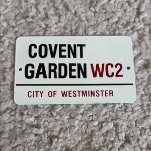 Decorative Covent Garden WC2 City of Winchester Street Sign